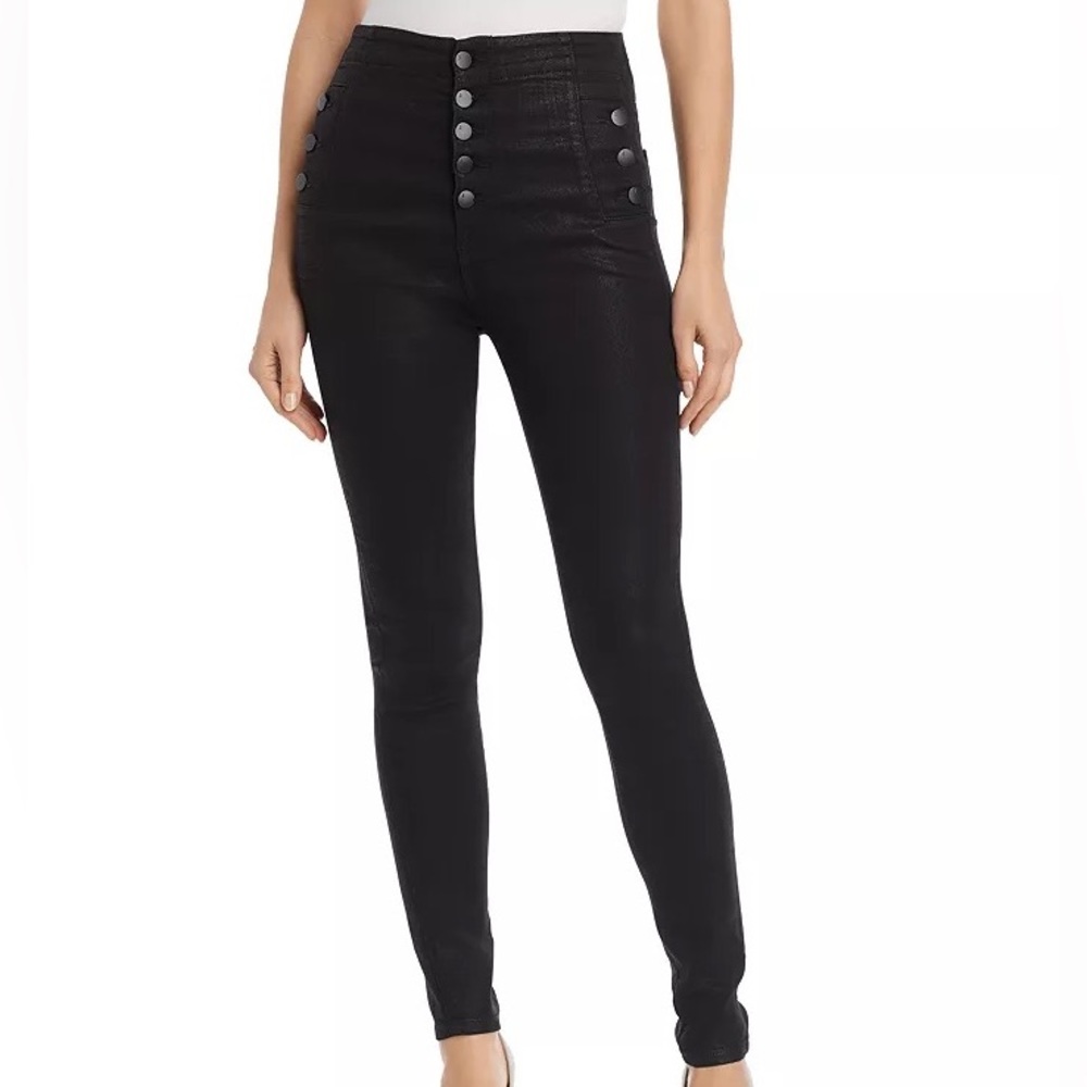 NWOT J Brand Button High Rise Black Jeans Size 25